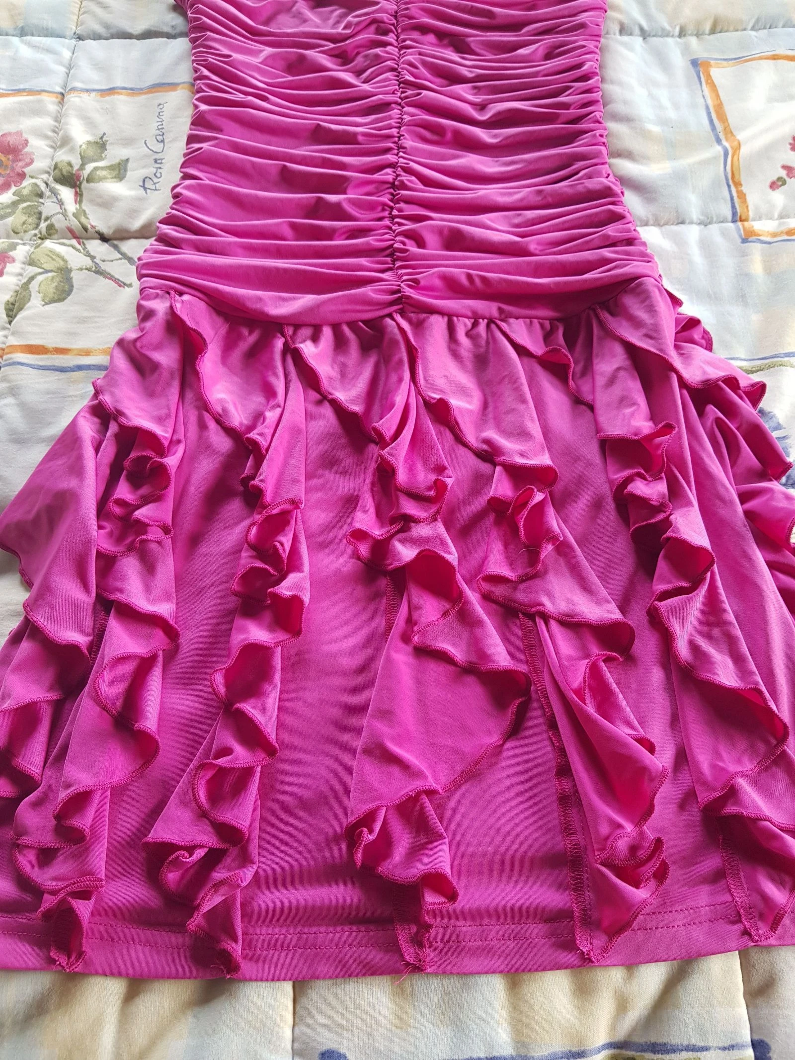 Robe curta bustier justa com babados Morgan – photo 2